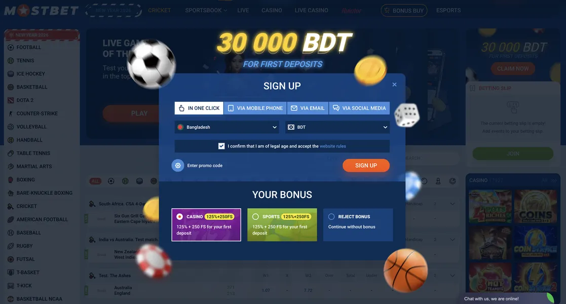 Registration and Login in the Mostbet App